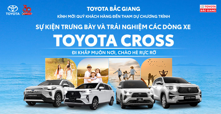 Sự kiện trưng bày và trải nghiệm các dòng Toyota Cross tại Toyota Bắc Giang